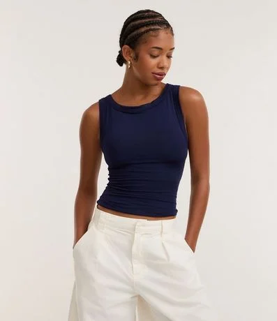 Blusa sin Manga con Escote Canoa