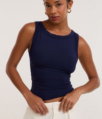 Blusa sin Manga con Escote Canoa 3