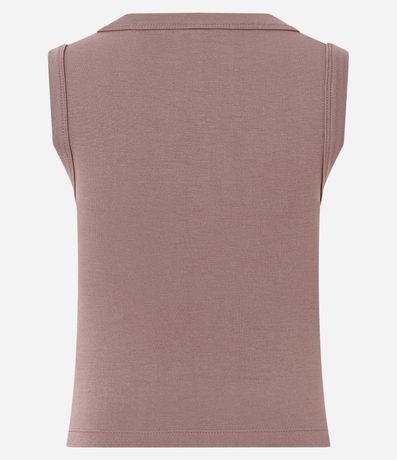 Blusa sin Manga con Escote Canoa 5