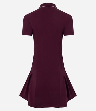 Vestido corto Sportcore en Rib con Cuello Polo Contrastante 5