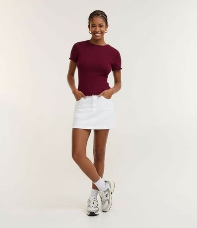 Blusa Manga Corta con Cuello Redondo