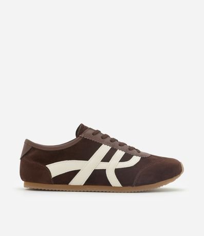 Championes Chutera en PU con Suela Flat y Efecto Gamuza