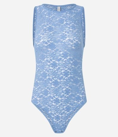 Body en Encaje sin Manga con Transparencia