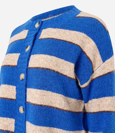 Cardigan en Punto Listrado con Botones 2