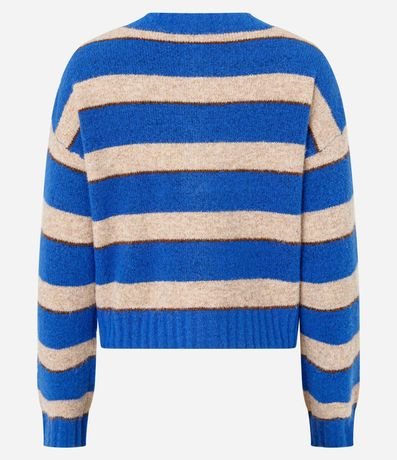 Cardigan en Punto Listrado con Botones 3