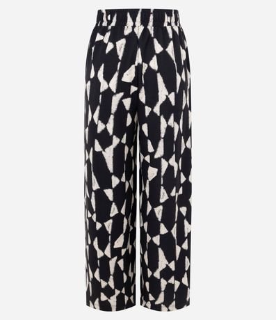 Pantalón Wide Leg en Piquet con Estampa Abstracta 6