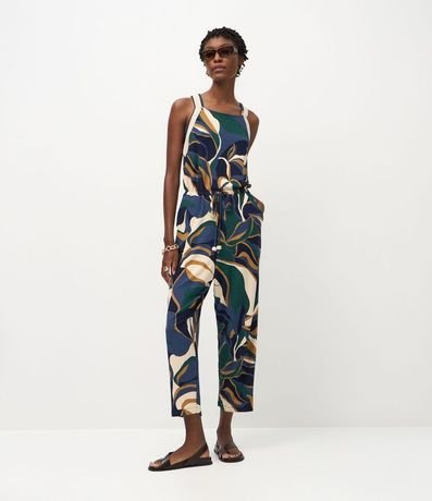 Mono sin Mangas con Estampado Abstracta 1