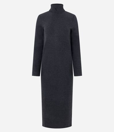 Vestido Long Midi con Cuello Alto y Mangas Largas 6