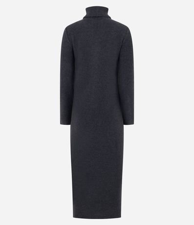 Vestido Long Midi con Cuello Alto y Mangas Largas 8