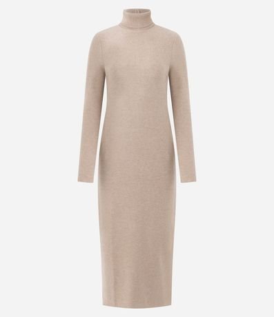Vestido Long Midi con Cuello Alto y Mangas Largas 5