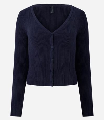 Cardigan en Punto Chenille con Botones