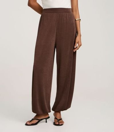 Pantalón Aladim con Leve Brillo y Cintura Ancha 3