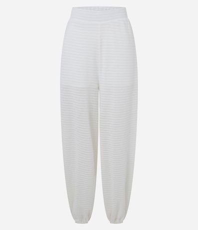 Pantalón Aladim Texturizada en Piquet con Cintura Elástica 5