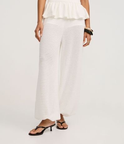 Pantalón Aladim Texturizada en Piquet con Cintura Elástica 3