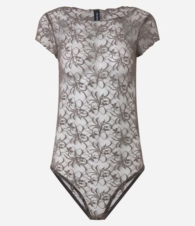 Body en Encaje con Frufrus y Textura Floral 5