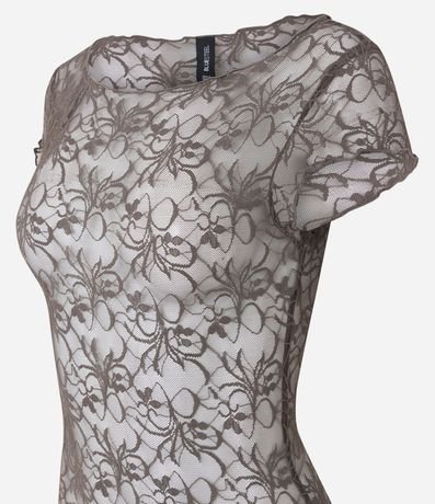 Body en Encaje con Frufrus y Textura Floral 6