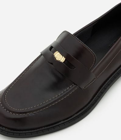 Mocasín de PU con Adorno de Moneda 3