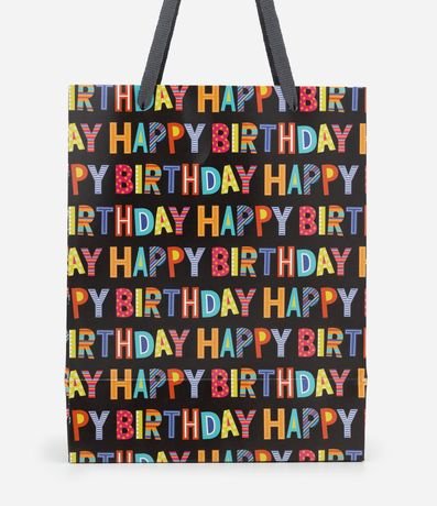 Bolsa Pequeña con Correa Plana y Estampado Happy Birthday 2