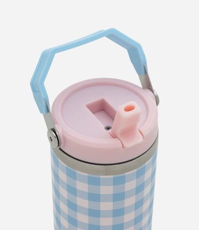 Vaso Térmico con Alça Geométrica y Estampa de Cuadros 2