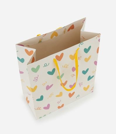 Bolsa Mediana con Correa Plana y Estampado de Corazones 3