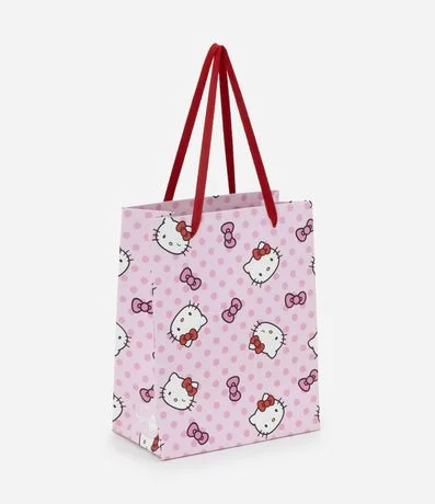 Bolsa de Regalo Pequeña con Correa Plana y Estampa de Hello Kitty