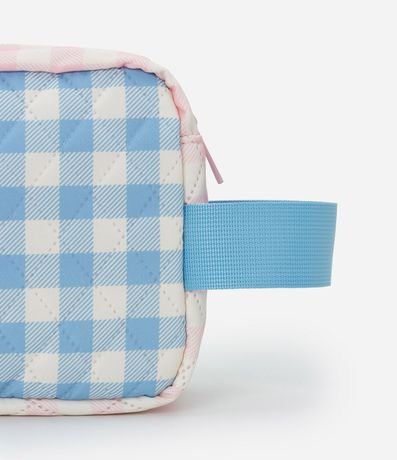 Neceser Rectangular Grande con Asa y Estampa de Cuadros 4