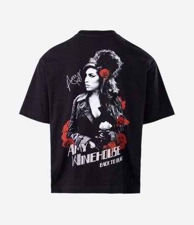 Remera Boxy con Estampado Amy Winehouse 6