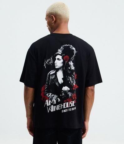 Remera Boxy con Estampado Amy Winehouse 2