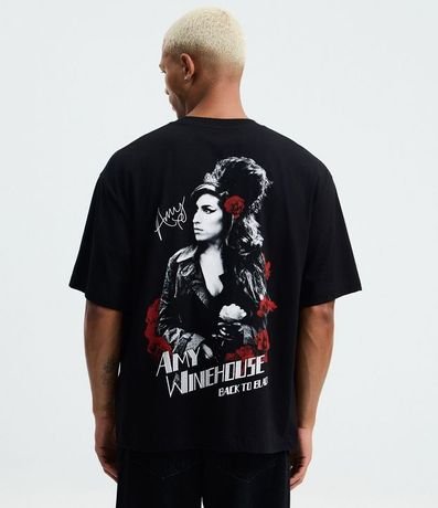 Remera Boxy con Estampado Amy Winehouse