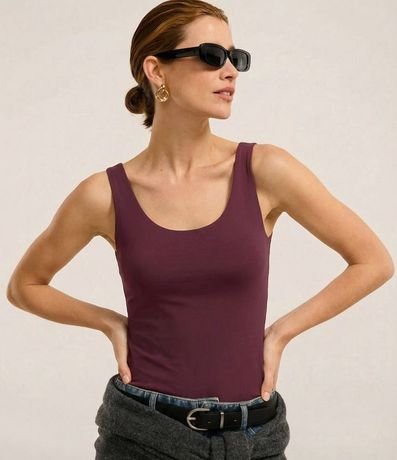 Blusa Musculosa en Poliamida con Escote U