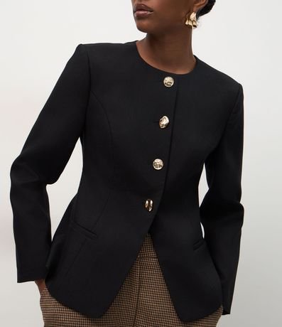 Blazer de Sastrería Estructurada en Crepe 4