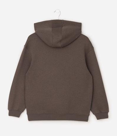 Buzo Infantil en Veludo con Capucha Bolsillo Canguro y Lettering Austin – Talle 5 a 14 años 2