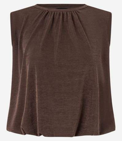 Blusa en Rib con Hombreras y Leve Brillo 7