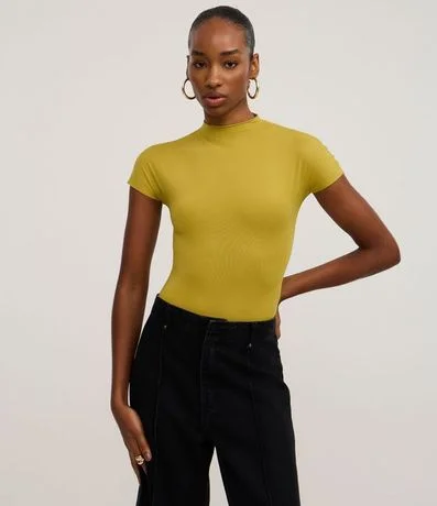 Body en Poliamida con Cuello Mediano