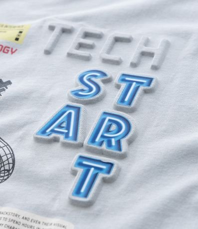Remera Infantil en Interlock con Lettering Tech Start – Talle 5 a 14 años 5