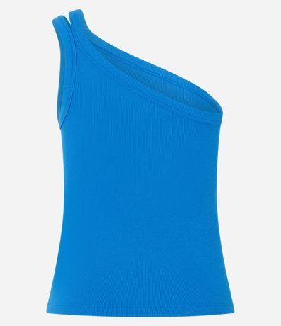 Blusa en Rib con Un Hombro Único y Asa Doble 3