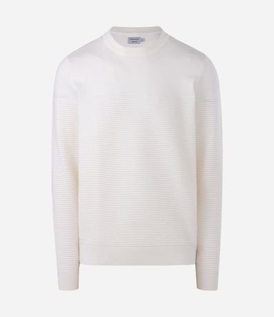 Suéter en Punto con Canalé Texturizado