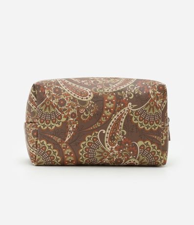 Neceser Mediana Rectangular con Estampa Paisley 3
