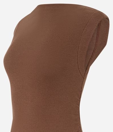 Vestido Midi en Rib con Escote Canoa 7