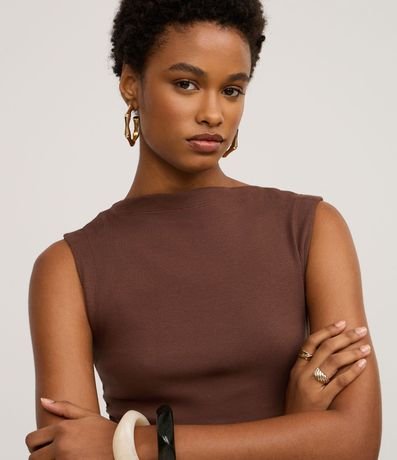 Vestido Midi en Rib con Escote Canoa 3