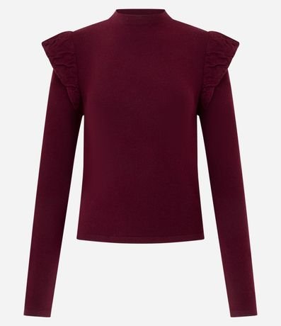 Blusa Regular en Punto con Detalle en el Hombro 5