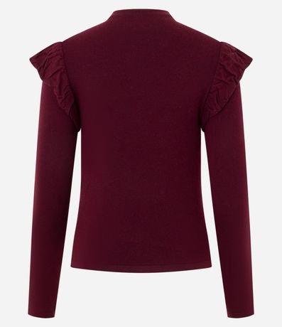 Blusa Regular en Punto con Detalle en el Hombro 8