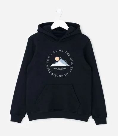 Buzo Infantil con Capucha y Lettering – Talle 5 a 14 años