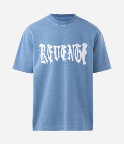 Remera Boxy en Algodón sin Felpa con Estampa Revenge 4