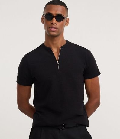 Remera en Algodón Peruano con Cuello Padre