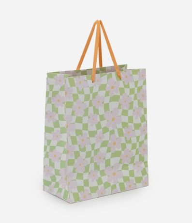 Bolsa de Regalo Mediana con Estampa de Cuadros