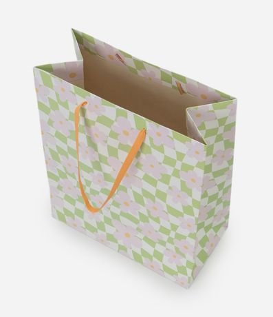 Bolsa de Regalo Mediana con Estampa de Cuadros 3