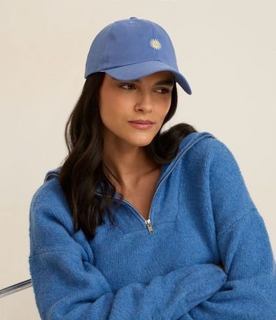 Gorra Aba Curva en Sarga con Bordado Margarita 6