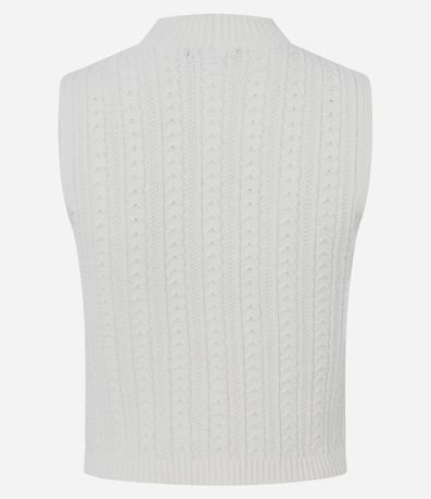 Blusa Corta en Punto con Aplicación de Ondas 7