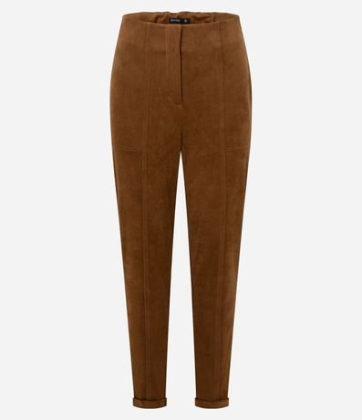 Pantalón Skinny en Gamuza con Ruedo Plegado 4